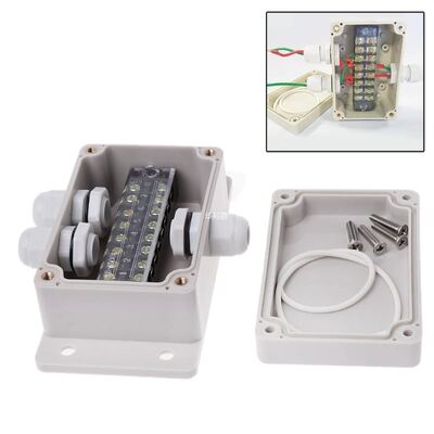 Waterproof Junction Box Electric Enclosure Case 15A 600V Ter