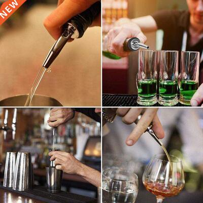12 Pieces Stainless Steel Classic Bottle Pourers Tapered Spo