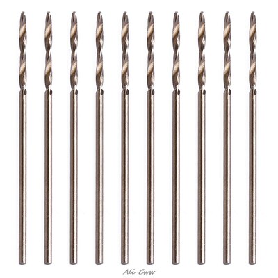 New 10Pcs 1mm M35 Triangle Shank HSS-Co Cobalt Twist Drill S