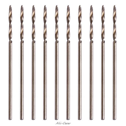 New 10Pcs 1mm M35 Triangle Shank HSS-Co Cobalt Twist Drill S