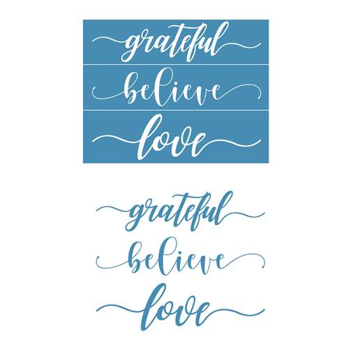 Believe Love Self-hesive Silk Screen Printing Stencil Pain