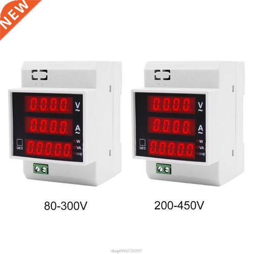 Digital Energy Meter Din Rail Active Power Factor AC 80-300V
