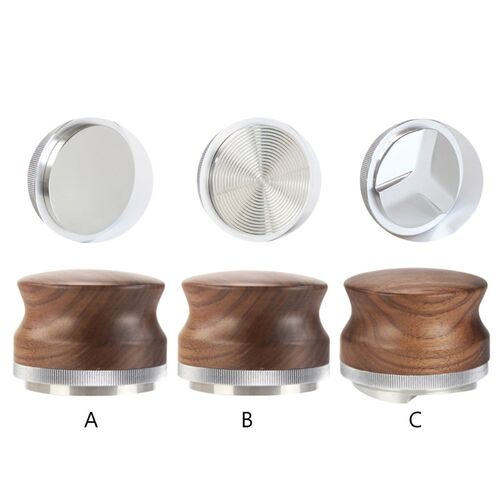 304 Stainless Steel Coffee Tamper 51mm Walnut Coffee Powder