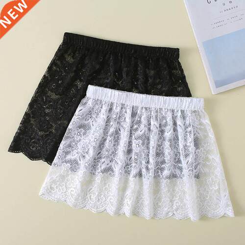 Women Lace Floral Fake Shirt Skirt Blouse Tail Hem Detachabl