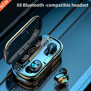 1 Pair X8 Wireless Headsets Long Endurance Touch Control ABS