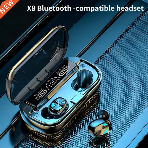 1 Pair X8 Wireless Headsets Long Endurance Touch Control ABS