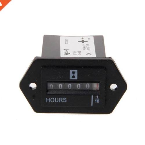 DC 10V-80V Generator Sealed Hour Meter Counter For Boats Tru