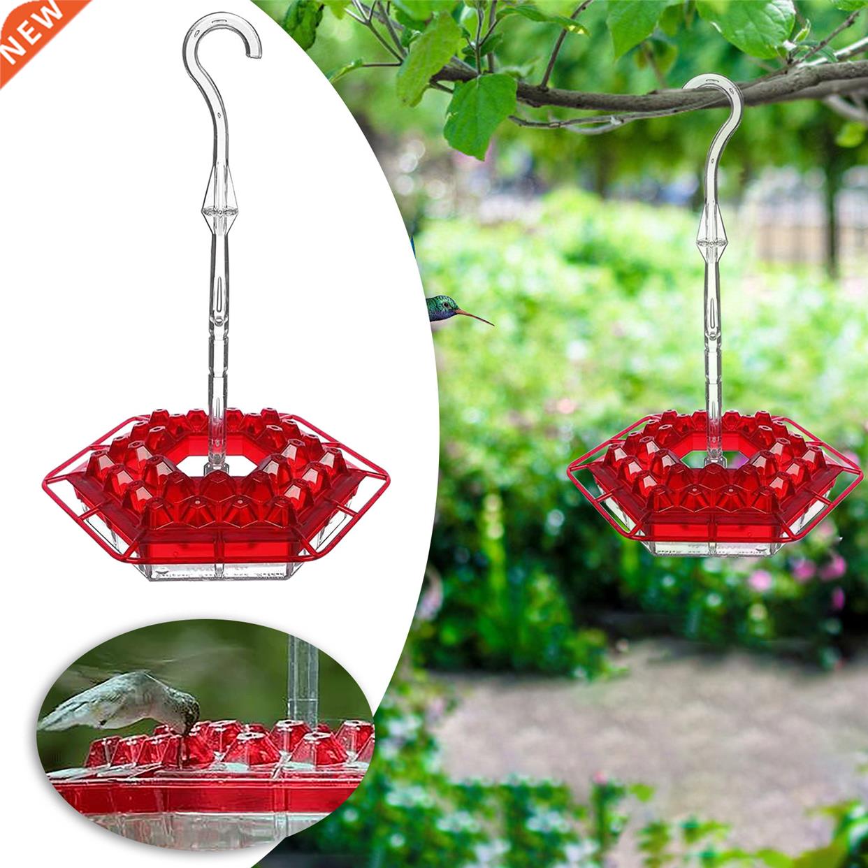 New Design Sweety Hummingbird Feeder With Perch And Built-in