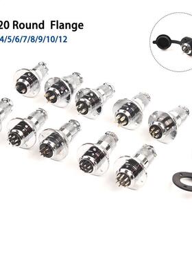 1set DF20 GX20 Flange Male + Female Crcular Avaton Connec