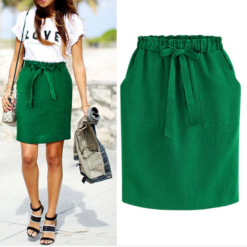 Summer Autumn Elegant Midi Skirts Womens Office Pencil Skirt图片