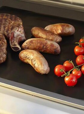 2Pcs Reusable Non-Stick BBQ Grill Mat Pad Baking Sheet Porta