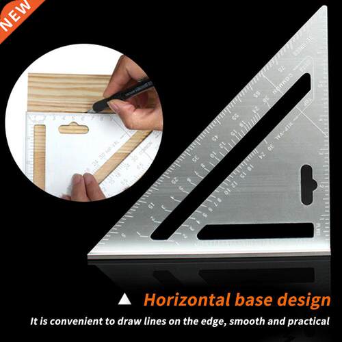 3 Sizes Metric Triangle Angle Protractor Aluminum Alloy Spee