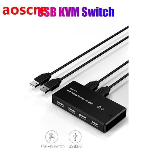 USB KVM Switch USB 2.0 Switcher Printer Sharing Switcher for