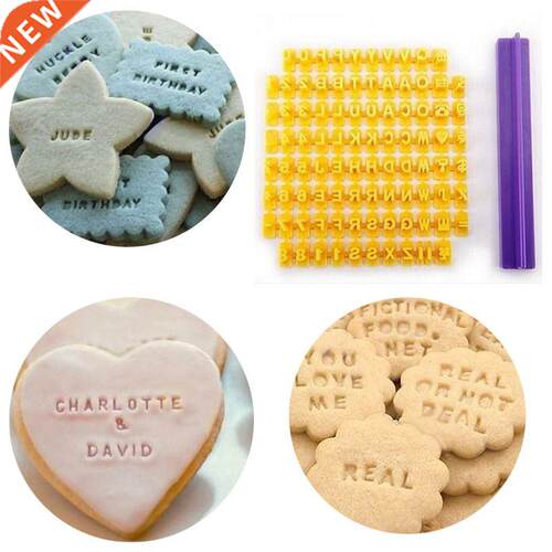 Alphabet Letter Number Cookie Press Stamp Embosser Cutter Fo