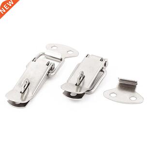 2x Case Chest Loaded Draw Lock Latch Hasp Silver