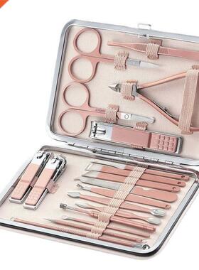 Newest Color 18 Tools Stainless Steel Manicure set Professio
