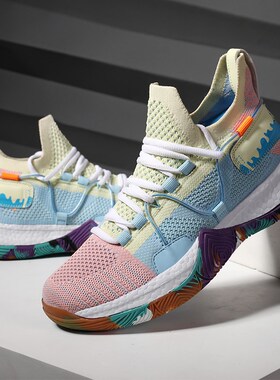 Fashion Rainbow High Quality Basketball Shoes Men Breathable