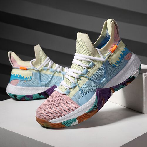 Fashion Rainbow High Quality Basketball Shoes Men Breathable