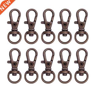 10Pcs Bronze Swivel Lobster Clasp Clips Key Hook Keychain Sp