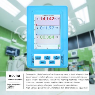 BR-9A Portable Electromagnetic Radiation Detector EMF Meter