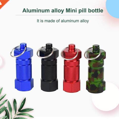 Key Chain Pill Case Organizer Aluminum Alloy Waterproof Tabl