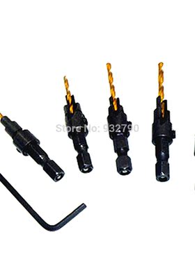 5pcs Woodworkers Countersink Drill it #5 #6 #8 #10 #12 Coun