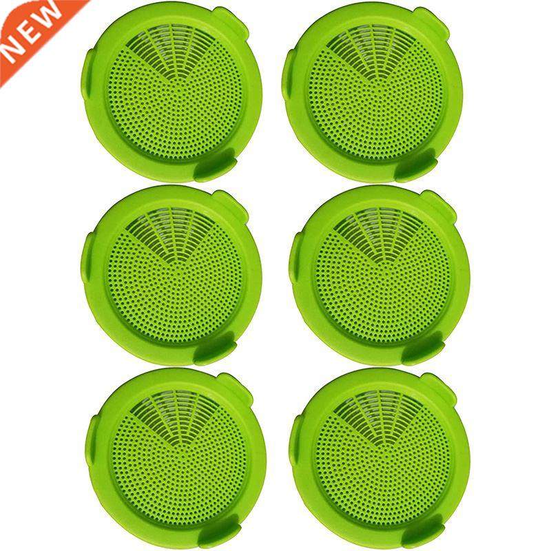 6 pack sprouting jar strainer lids - wide mouth mason jar sn