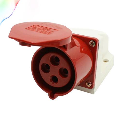 AC 80-415V 2A Red Water Proof IP67 P+E IEC09-2 Industria