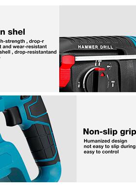 FASGet Rechargeable Electric Impact Drill Rotary Hammer Brus