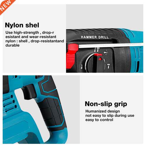 FASGet Rechargeable Electric Impact Drill Rotary Hammer Brus