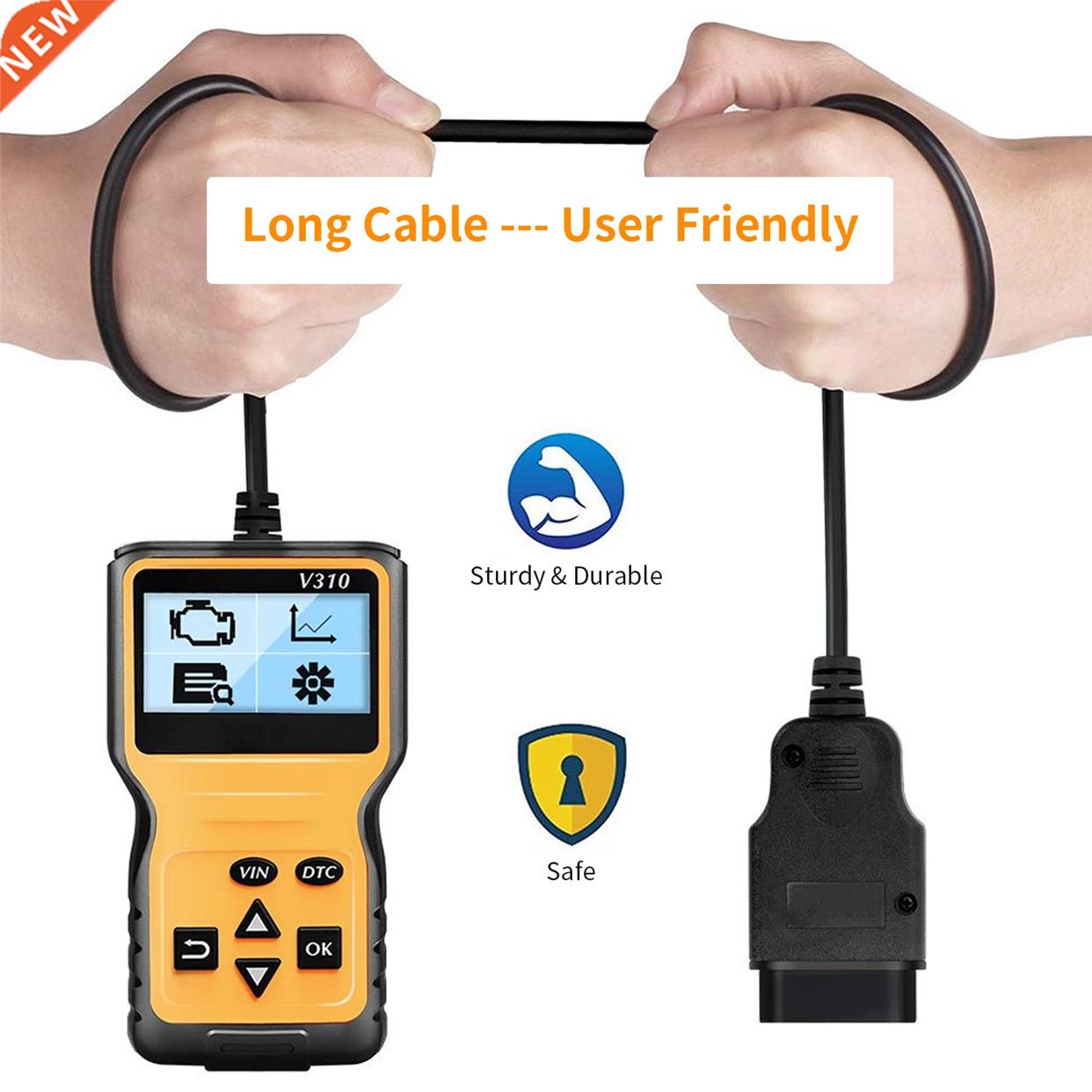 O-B-D2 Scanner O-B-D-II Code Reader Car Automotive Check Eng