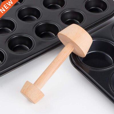 Wood Egg Tart Pusher Double Side Tart Tamper Pastry Pusher W