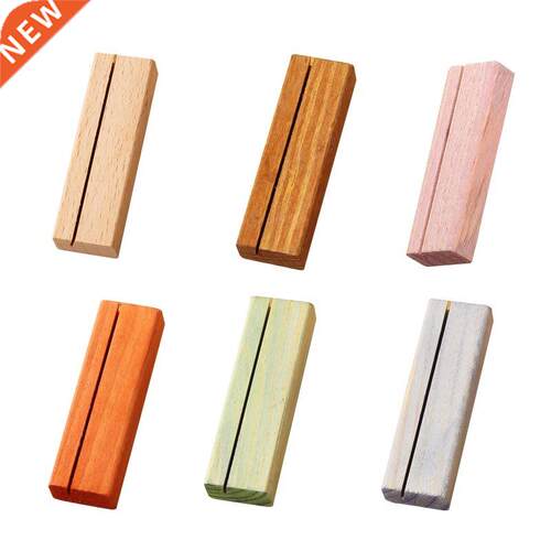 Colored Wood Table Number Stands Rectangle Memo Photo Pictur