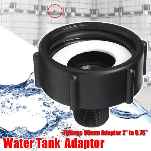 1Pc 1000L IBC Water Tank Garden Hose Adapter Fitting 60mm Ad