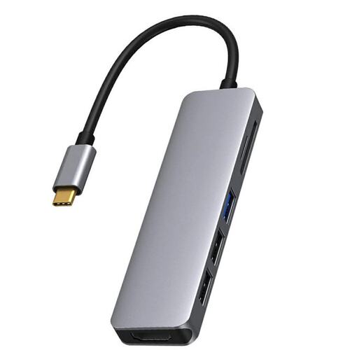 HUB Type C To -port USB 6-in-one Adapter Aluminum Alloy USB