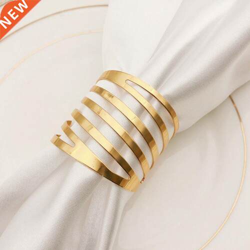 10Pcs Hotel Napkin Ring Napkin Hder Metal Napkin Buckle Ch