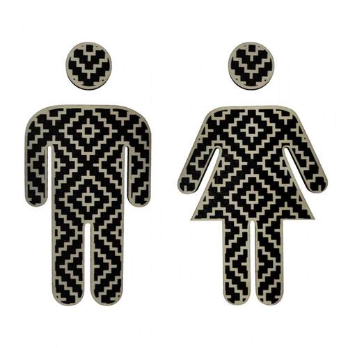 Toilet / Loo / Bathroom / Restroom / WC Wooden Door Wall Sig