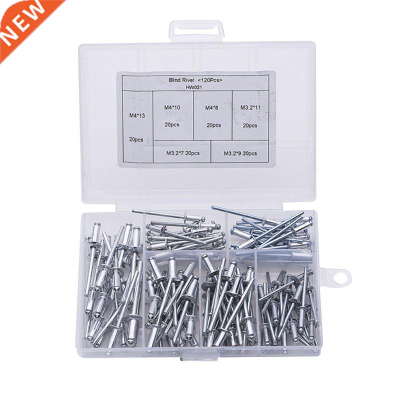 120Pcs/set M3.2*7/9/11 M4*8/10/13 GB12618 Aluminium Blind Ri