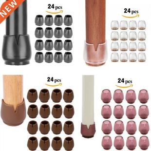 16/24pcs Silicone Furniture Pads with Felt Floor Protectors