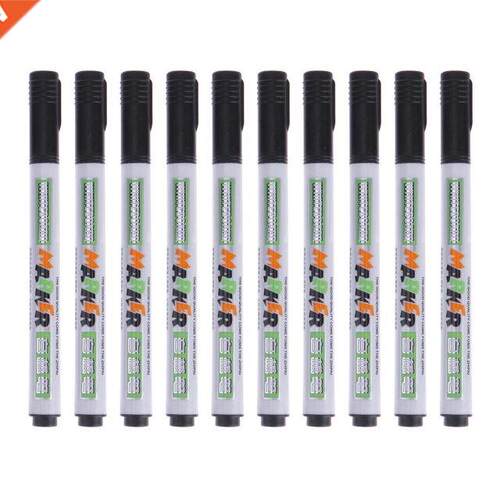 ALLOYSEED 10Pcs Quick-Drying Erasable Whiteboard Pen White B