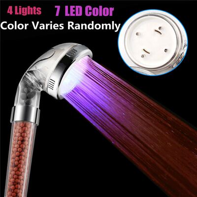 7 Color-Changing LED Anion Spa Shower Head Bathroom High Pre