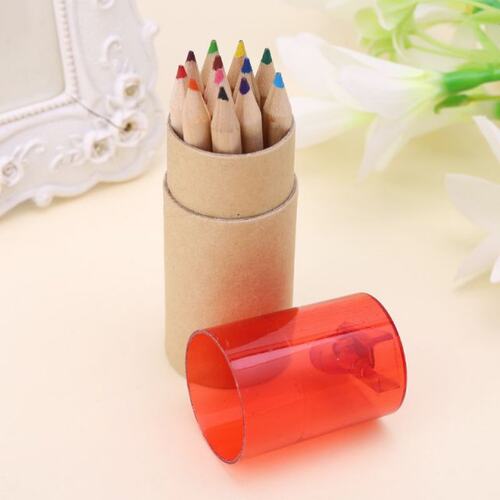 12Pc Mini Cute Child Gift Wooden Painting Writing 12 Colors