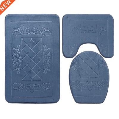 3pcs/set Bathroom Mat Set Bath Carpets Thick Anti skid Toil
