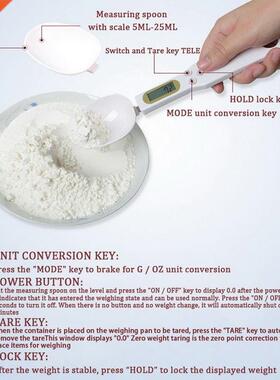 *Kitchen Food Scale High Precision Weighing Spoon for Portio