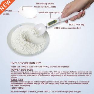 *Kitchen Food Scale High Precision Weighing Spoon for Portio