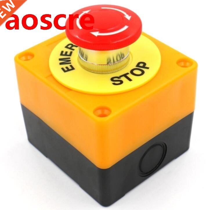 Free Shipping 1 PCS Plastic Shell Red Sign Push Button Switc