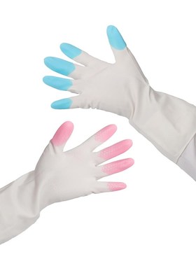 2 Pairs Rubber Gardening Handguard Gloves Water Proof Garden