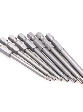 7pc 75mm Long T8-T30  S2 Steel Magnetic Torx Hex Security Sc