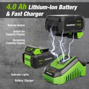 20V 4.0Ah Cordless Electric Impact Wrench 1/2inch Power Too