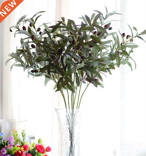 Artificial European Olive e Branches with olive fruit leaves